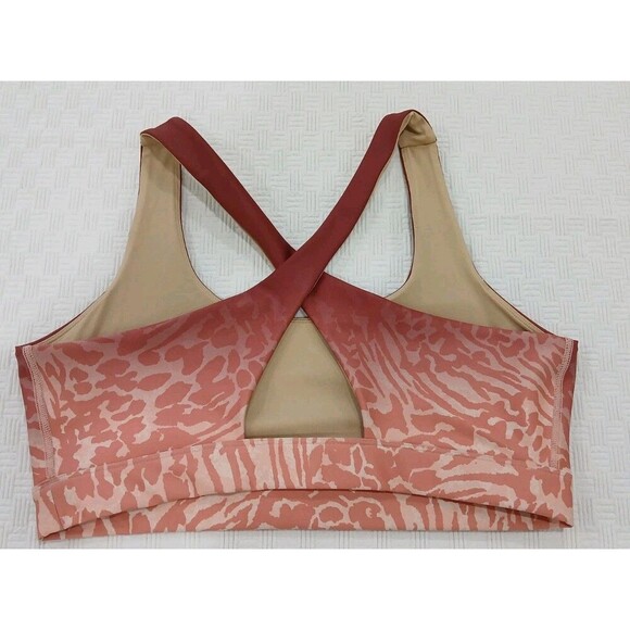 Good American Women's‎ Size 5 (2XL) Racerback Sports Bra Orange Animal Print - Picture 3 of 8